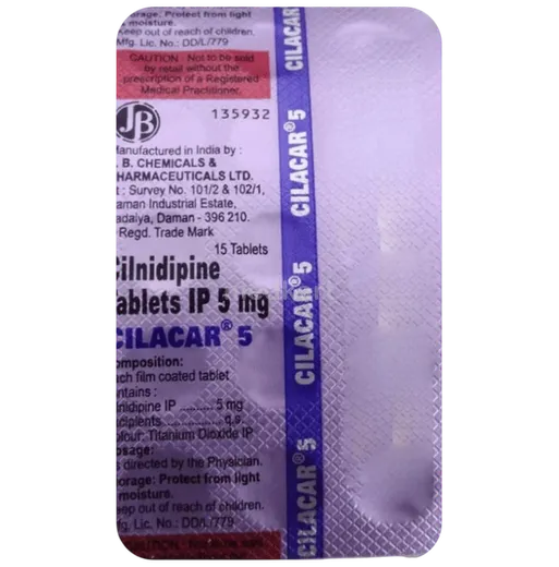 cilacar 5mg tablet 15's